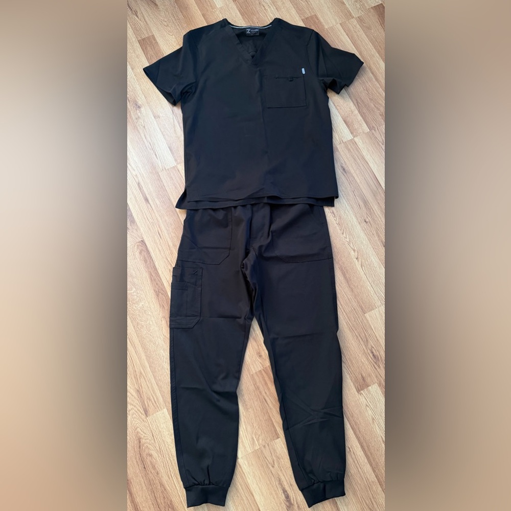 Men's Black Scrub Set